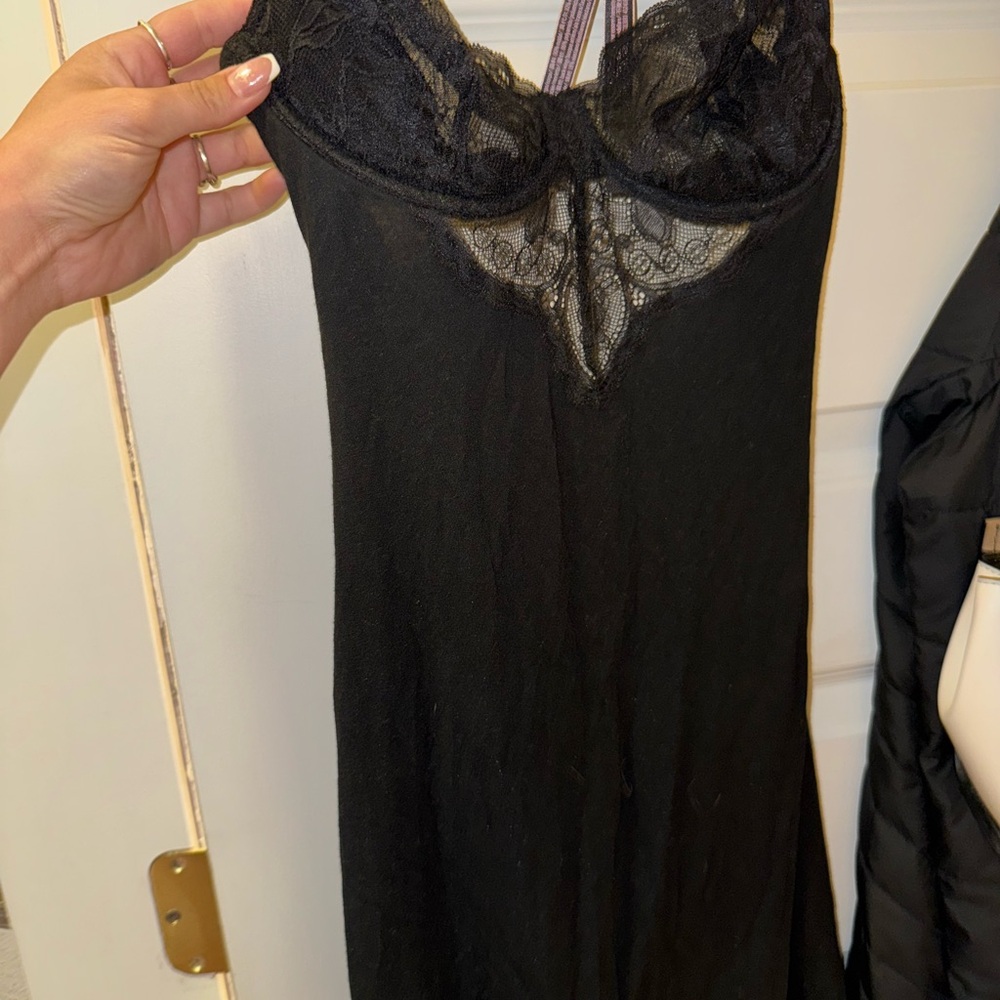 Victoria's Secret Black Lace Chemise